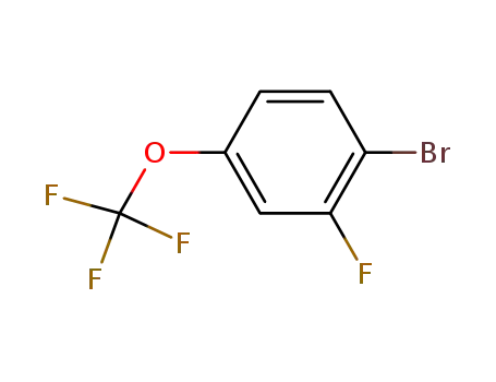 Molecular Structure of 168971-68-4 (1-Bromo-2-fluoro-4-(trifluoromethoxy)benzene)