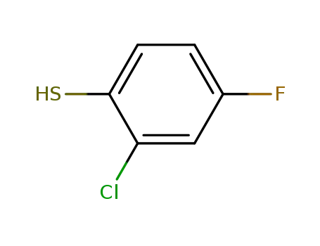 Molecular Structure of 175277-99-3 (2-CHLORO-4-FLUOROTHIOPHENOL)