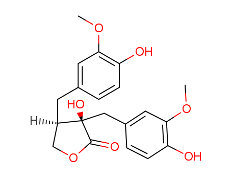 (3R)-3β,4α-Bis(3-methoxy-4-hydroxybenzyl)-3-hydroxytetrahydrofuran-2-one