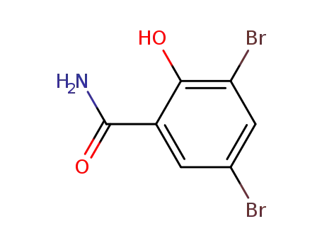 Molecular Structure of 17892-25-0 (3,5-DIBROMOSALICYLAMIDE)