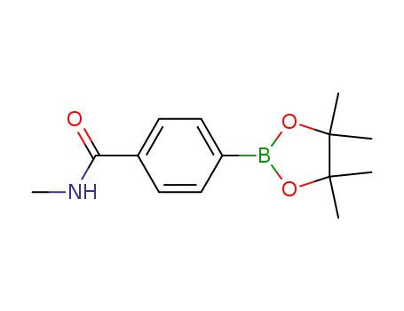 Molecular Structure of 214360-57-3 (4-N-METHYLCARBOXAMIDOPHENYLBORONIC ACID, PINACOL ESTER)