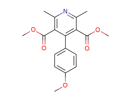 Molecular Structure of 119789-09-2 (DIMETHYL 4-(4-METHOXYPHENYL)-2,6-DIMETHYLPYRIDINE-3,5-DICARBOXYLATE)