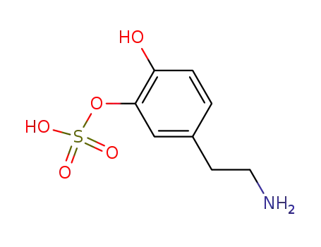 Molecular Structure of 51317-41-0 (4-(2-aminoethyl)-1-hydroxy-2-sulfooxy-benzene)