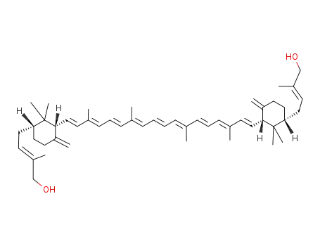 Molecular Structure of 11031-47-3 ((2R,2'R,6R,6'R)-5,5',18,18'-Tetradehydro-5,5',6,6'-tetrahydro-2,2'-bis[(E)-4-hydroxy-3-methyl-2-butenyl]-β,β-carotene)