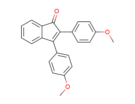 Molecular Structure of 41099-25-6 (1H-Inden-1-one, 2,3-bis(4-methoxyphenyl)-)