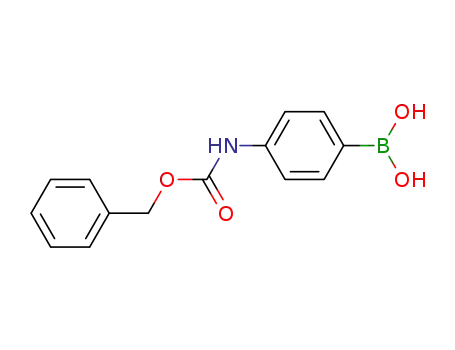 Molecular Structure of 192804-36-7 ((4-CBZ-AMINOPHENYL)BORONIC ACID)