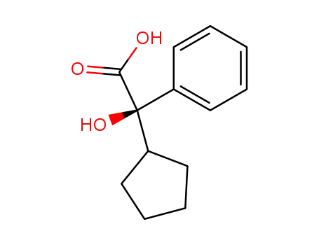 Molecular Structure of 64471-45-0 ((2R)-2-cyclopentyl-2-hydroxy-2-phenylacetic acid)