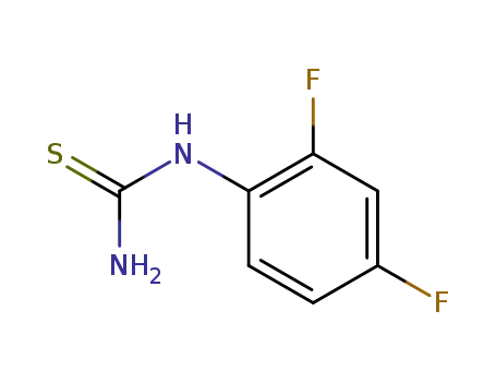 Molecular Structure of 175277-76-6 (2,4-DIFLUOROPHENYLTHIOUREA)