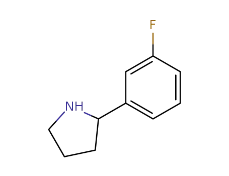 Molecular Structure of 298690-72-9 (2-(3-Fluorophenyl)-pyrrolidine)