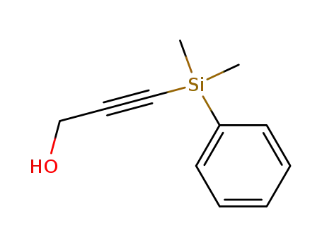 Molecular Structure of 43019-63-2 (2-Propyn-1-ol, 3-(dimethylphenylsilyl)-)