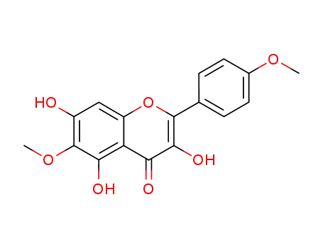 Molecular Structure of 35214-88-1 (3,5,7-trihydroxy-6-methoxy-2-(4-methoxyphenyl)-4H-chromen-4-one)