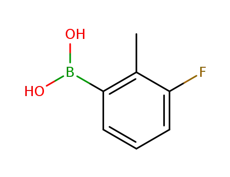 Molecular Structure of 163517-61-1 (2-METHYL-3-FLUORO-PHENYLBORONIC ACID)