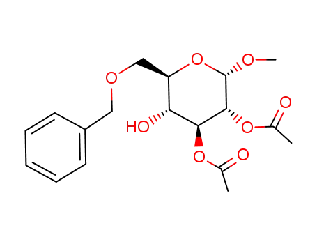 Molecular Structure of 162284-50-6 (6-O-Benzyl-2,3-di-O-acetyl-methyl-α-D-glucopyranoside)