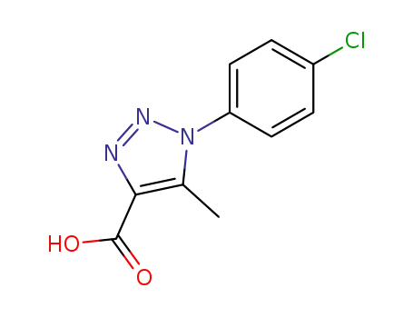 Molecular Structure of 20725-33-1 (1-(4-CHLOROPHENYL)-5-METHYL-1H-1,2,3-TRIAZOLE-4-CARBOXYLIC ACID)