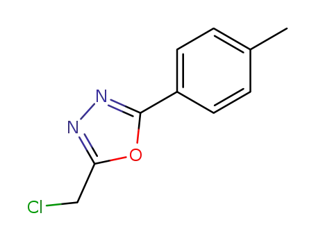 Molecular Structure of 287197-95-9 (2-CHLOROMETHYL-5-(4-METHYLPHENYL)-1,3,4-OXADIAZOLE)