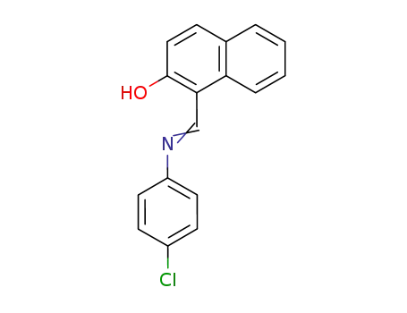 Molecular Structure of 894-95-1 (1-{[(4-chlorophenyl)imino]methyl}-2-naphthol)