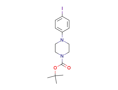 Molecular Structure of 151978-66-4 (TERT-BUTYL 4-(4-IODOPHENYL)TETRAHYDRO-1(2H)-PYRAZINECARBOXYLATE)