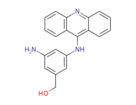 Molecular Structure of 154310-42-6 (Benzenemethanol, 3-(9-acridinylamino)-5-amino-)
