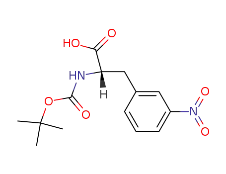 Molecular Structure of 131980-29-5 (BOC-L-3-NITROPHENYLALANINE)