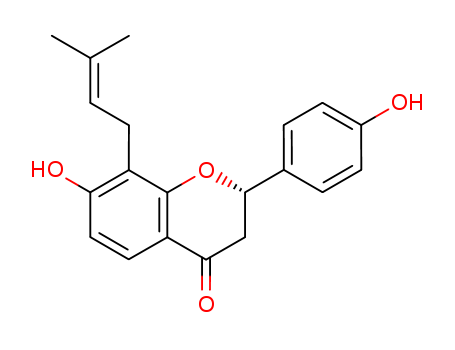 (2S)-7-hydroxy-2-(4-hydroxyphenyl)-8-(3-methylbut-2-en-1-yl)...