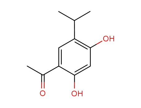 Molecular Structure of 747414-17-1 (1-(2,4-Dihydroxy-5-isopropylphenyl)ethanone)