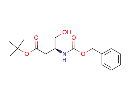 Molecular Structure of 146398-02-9 (Butanoic acid, 4-hydroxy-3-[[(phenylMethoxy)carbonyl]aMino]-,1,1-diMethylethyl ester, (3S)-)