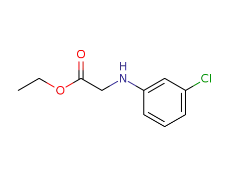 Molecular Structure of 2573-31-1 (N-(3-Chlorophenyl)-glycine ethyl ester)