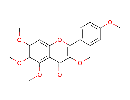 Molecular Structure of 4472-73-5 (3,5,6,7-tetramethoxy-2-(4-methoxyphenyl)-4H-chromen-4-one)