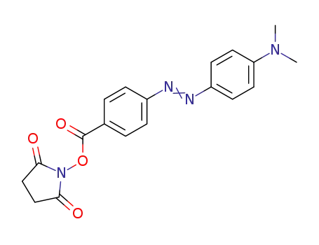 Molecular Structure of 146998-31-4 (4-((4-(DIMETHYLAMINO)PHENYL)AZO)BENZOIC ACID, SUCCINIMIDYL ESTER)