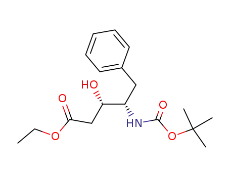 Molecular Structure of 72155-46-5 ((3S,4S)-4-T-BUTYLOXYCARBONYLAMINO-3-HYDROXY-5-PHENYL-PENTANOIC ACID)