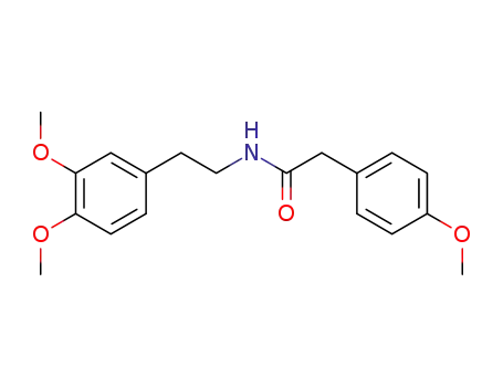 Molecular Structure of 4078-65-3 (N-(3,4-Dimethoxyphenethyl)-2-(4-methoxyphenyl)acetamide)