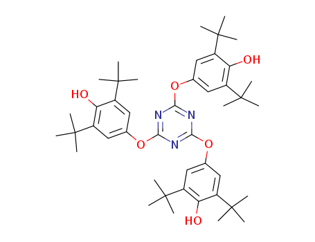 Molecular Structure of 1264-44-4 (Phenol,
4,4',4''-[1,3,5-triazine-2,4,6-triyltris(oxy)]tris[2,6-bis(1,1-dimethylethyl)-)