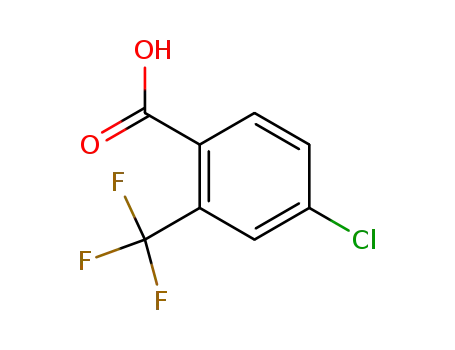 Molecular Structure of 142994-09-0 (4-Chloro-2-(trifluoromethyl)benzoic acid)