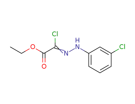 Molecular Structure of 35229-83-5 (Acetic acid, chloro[(3-chlorophenyl)hydrazono]-, ethyl ester)