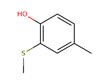 Molecular Structure of 7431-33-6 (Phenol, 4-methyl-2-(methylthio)-)