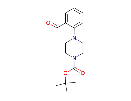 Molecular Structure of 174855-57-3 (4-(2-FORMYLPHENYL)PIPERAZINE-1-CARBOXYLIC ACID TERT-BUTYL ESTER)