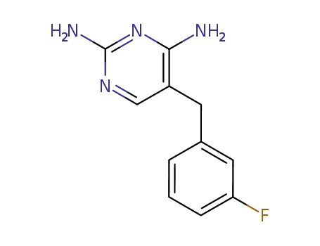 Molecular Structure of 69945-57-9 (2,4-Diamino-5-(3-fluorobenzyl)pyrimidine)