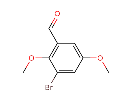 Molecular Structure of 68216-65-9 (Benzaldehyde, 3-bromo-2,5-dimethoxy-)