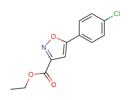 Molecular Structure of 81282-12-4 (ETHYL 5-(4-CHLOROPHENYL)ISOXAZOLE-3-CARBOXYLATE)