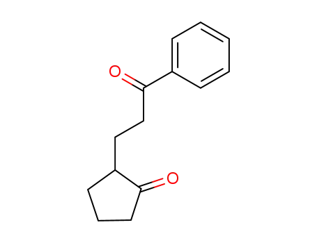 Molecular Structure of 7095-09-2 (Cyclopentanone, 2-(3-oxo-3-phenylpropyl)-)