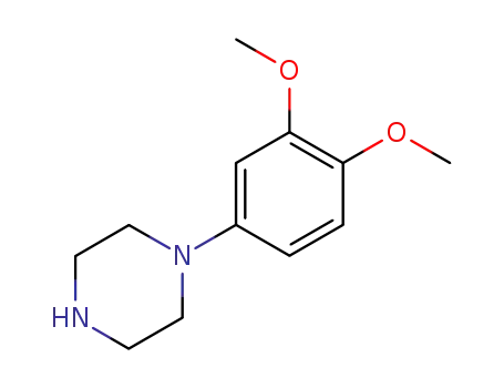 Molecular Structure of 16015-73-9 (Piperazine, 1-(3,4-dimethoxyphenyl)-)