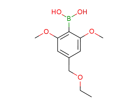 Molecular Structure of 591249-50-2 (Boronic acid, [4-(ethoxymethyl)-2,6-dimethoxyphenyl]-)