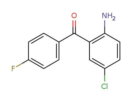 Molecular Structure of 784-40-7 ((2-AMINO-5-CHLOROPHENYL)(4-FLUOROPHENYL)METHANONE)