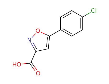 Molecular Structure of 33282-22-3 (5-(4-CHLOROPHENYL)ISOXAZOLE-3-CARBOXYLIC ACID)
