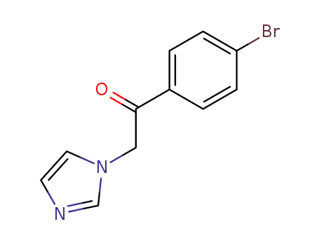 Molecular Structure of 24155-30-4 (1-(4-BROMOPHENYL)-2-(1H-IMIDAZOL-1-YL)-1-ETHANONE)