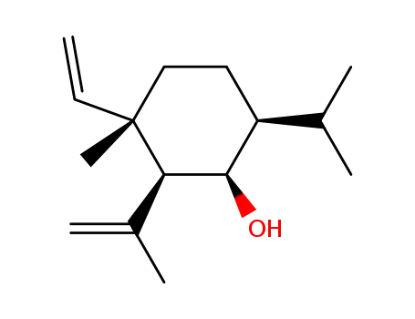 Molecular Structure of 35727-45-8 ((1R)-3α-Vinyl-3-methyl-2β-(1-methylvinyl)-6β-isopropylcyclohexan-1β-ol)
