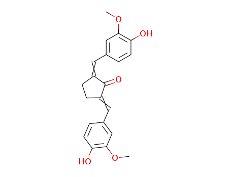Molecular Structure of 7249-34-5 (2,5-bis(4-hydroxy-3-methoxybenzylidene)cyclopentanone)