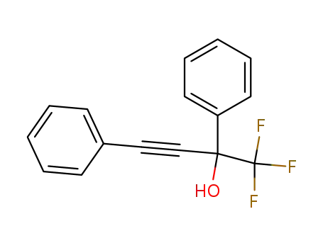 Molecular Structure of 117710-90-4 (1-phenylethynyl-1-phenyl-trifluoromethylcarbinol)