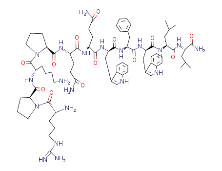 Molecular Structure of 91224-37-2 (D-ARG-PRO-LYS-PRO-GLN-GLN-D-TRP-PHE-D-TRP-LEU-LEU-NH2 HYDROCHLORIDE)