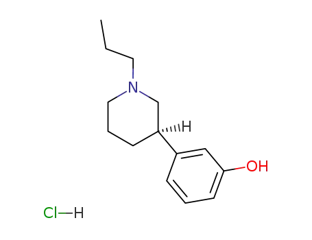 Molecular Structure of 89874-80-6 (R(+)-3-(3-HYDROXYPHENYL)-N-PROPYLPIPERIDINE HYDROCHLORIDE)